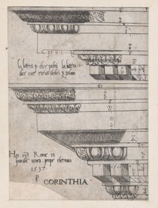 Speculum Romanae Magnificentiae：Corinthian entablature, 1537., 1537.