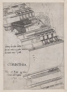 Speculum Romanae Magnificentiae:来自维斯帕西亚神庙的门板，罗马，1537年。