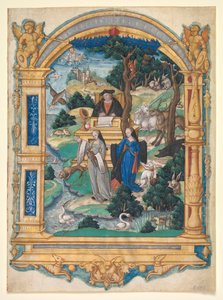 来自纪尧姆-克雷丁诗歌手稿的封面缩影...，约1537-1540年。 作者 弗朗西斯一世大师