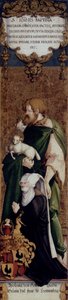 德语: Der hl.Johannes der Täufer mit der Stifterin Apollonia von Henneberg 圣施洗者约翰与捐赠者阿波洛尼亚-冯-亨内贝格 作者 梅斯基希大师