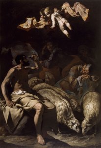 天使向牧羊人显现，1600-50。 作者 牧羊人公告的主人