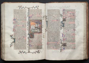 哥达弥撒曲》（The Gotha Missal）。Fol.113v，《施洗者约翰的诞生》，约1375年。