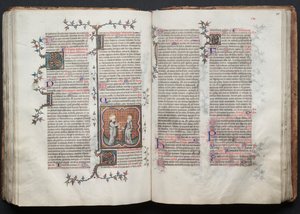 哥达弥撒曲》（The Gotha Missal）。Fol.115r, Text, c. 1375. 作者 Boqueteaux大师
