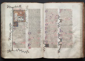 哥达弥撒曲》（The Gotha Missal）。Fol.123r，文本，约1375年。 作者 Boqueteaux大师