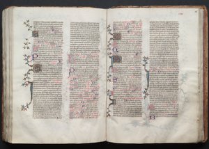 哥达弥撒曲》（The Gotha Missal）。Fol.125v，文本，约1375年。 作者 Boqueteaux大师