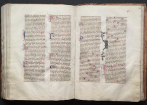 哥达弥撒曲》（The Gotha Missal）。Fol.132v，文本，约1375年。 作者 Boqueteaux大师