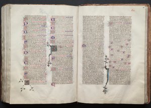 哥达弥撒曲》（The Gotha Missal）。Fol.135v，文本，约1375年。 作者 Boqueteaux大师