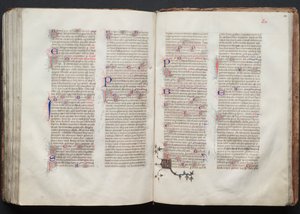 哥达弥撒曲》（The Gotha Missal）。Fol.142v，文本，约1375年。