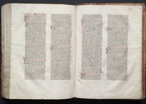 哥达弥撒曲》（The Gotha Missal）。Fol.147r, Text, c. 1375. 作者 Boqueteaux大师