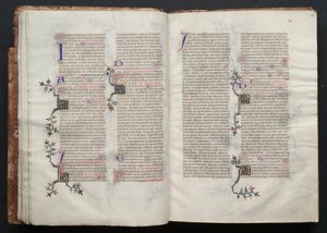 哥达弥撒曲》（The Gotha Missal）。Fol.14r, Text , c. 1375.