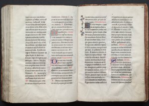 哥达弥撒曲》（The Gotha Missal）。Fol.159v，文本，约1375。 作者 Boqueteaux大师