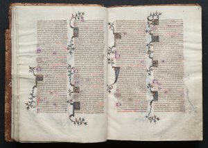 哥达弥撒曲》（The Gotha Missal）。Fol.15r, Text , c. 1375. 作者 Boqueteaux大师