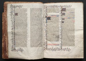 哥达弥撒曲》（The Gotha Missal）。Fol.1v, Text , c. 1375. 作者 Boqueteaux大师