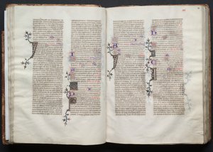 哥达弥撒曲》（The Gotha Missal）。Fol.33r, Text, c. 1375. 作者 Boqueteaux大师
