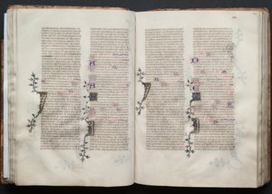哥达弥撒曲》（The Gotha Missal）。Fol.41v，文本，约1375。 作者 Boqueteaux大师