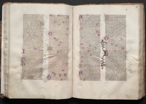 哥达弥撒曲》（The Gotha Missal）。Fol.51r, Text, c. 1375. 作者 Boqueteaux大师