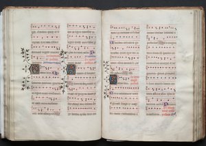 哥达弥撒曲》（The Gotha Missal）。Fol.59v，文本，约1375。