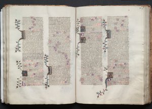 哥达弥撒曲》（The Gotha Missal）：Fol.72r, Text, c. 1375. 作者 Boqueteaux大师