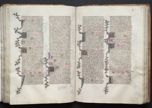 哥达弥撒曲》（The Gotha Missal）。Fol.92r, Text, c. 1375. 作者 Boqueteaux大师