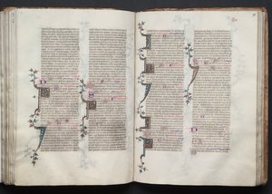哥达弥撒曲》（The Gotha Missal）。Fol.98r, Text, c. 1375. 作者 Boqueteaux大师