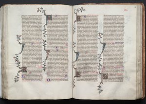 哥达弥撒曲》（The Gotha Missal）。Fol.99v，文本，约1375。