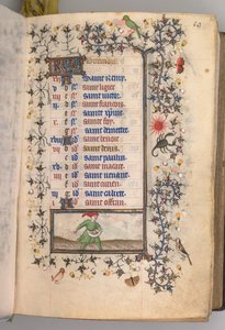 纳瓦拉国王（1361-1425）贵族查尔斯（Charles the Noble）的时间：十月，10r c。 1405。 作者 布鲁塞尔缩写和助理的硕士