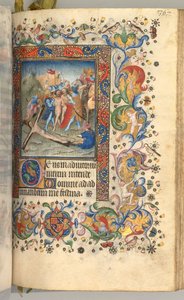 纳瓦拉国王（1361-1425）贵族查尔斯（Charles the Noble）的时间： 179r，基督钉在十字架上，c。 1个