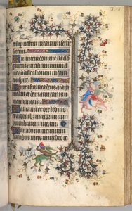 纳瓦拉国王（1361-1425）贵族查尔斯（Charles the Noble）的时间： 182r，文字，c。 1405。 作者 布鲁塞尔缩写和助理的硕士