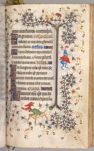 纳瓦拉国王（1361-1425）贵族查尔斯（Charles the Noble）的时间： 191r，文字，c。 1405。 作者 布鲁塞尔缩写和助理的硕士