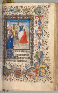 纳瓦拉国王（1361-1425）贵族查尔斯（Charles the Noble）的时间： 192r，从十字架后裔c。 1405。 作者 布鲁塞尔缩写和助理的硕士
