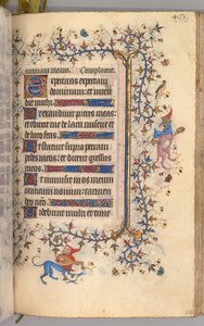 纳瓦拉国王（1361-1425）贵族查尔斯（Charles the Noble）的时间： 230r，文字，c。 1405。 作者 布鲁塞尔缩写和助理的硕士