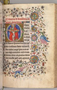 纳瓦拉国王（1361-1425）贵族查尔斯（Charles the Noble）的时间： 259r，三位一体，c。 1405。 作者 布鲁塞尔缩写和助理的硕士