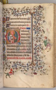 纳瓦拉国王（1361-1425）贵族查尔斯（Charles the Noble）的时间：圣巴塞洛缪267r，c。 1405。 作者 布鲁塞尔缩写和助理的硕士