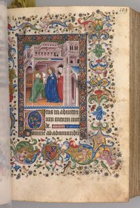 纳瓦拉国王（1361-1425）贵族查尔斯（Charles the Noble）的时间： 55r，The Visitation Lauds，c。 1405。 作者 Master of the Brussels Initials and Associates