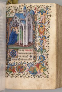 纳瓦拉国王（1361-1425）贵族查尔斯（Charles the Noble）的时间： 82vr，演示文稿...，c。 1405。