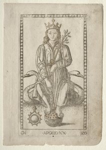 塔罗基（Tarocchi）的阿波罗（Apollo），D系列：1467年以前的阿波罗与缪斯女神（＃20）。