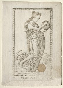 埃拉托（Erato）抒情诗和塔罗基（Tarocchi）系列D.的爱情诗，1467年之前。 作者 E系列塔罗基大师