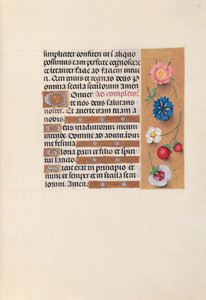 西班牙天主教皇后伊莎贝拉女王的时间： 22r，c。 1500。 作者 马克西米利安第一本祈祷书的硕士