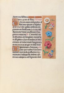 西班牙天主教皇后伊莎贝拉女王的时间： 45r，c。 1500。 作者 马克西米利安第一本祈祷书的硕士