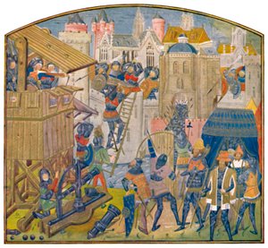 Siege Train, Fifteenth Century MS.Roy.14 E. iv."，约1470年，1903年 作者 维也纳和哥本哈根 Toison d'Or 大师
