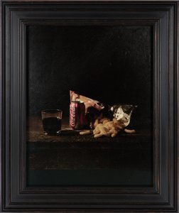死囚牢里的最后一餐，小路易斯-琼斯，2012 年（羊皮纸上的数码转印版画） 作者 马特·科利肖