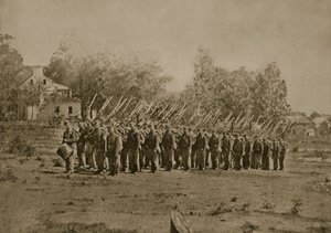 1861年至1865年，哈珀渡轮附近的步兵连 作者 马修·布雷迪