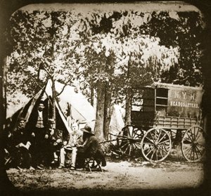 1863年，Culpeper Court House的纽约先驱报总部 作者 马修·布雷迪