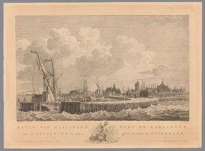 哈灵根港
从祖伊德泽看到的哈灵根港/Port de Harlingue, pris de coté du Zuiderzee（标题见实物） 作者 德克·德容