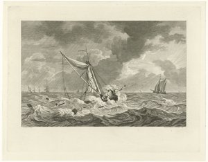 特塞尔附近船长 Klaas Ringels 的码头海滩，1778 年 作者 亨利克·科贝尔