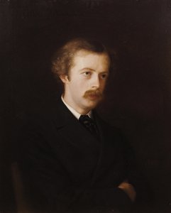 诗人Arthur Symons 1865-1945年的肖像，1898年。 作者 玛蒂尔德·德拉图尔伯爵夫人