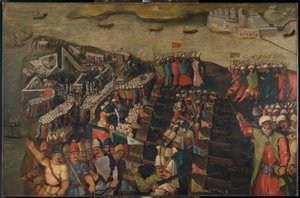 马耳他之围：攻占圣艾尔摩，1565 年 6 月 23 日，16 世纪晚期（布面油画） 作者 Matteo Perez d