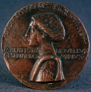1446年，获得Sigismondo Pandolfo Malatesta正面荣誉的勋章。
