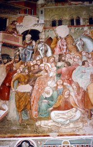 屠杀无辜者》，锡耶纳圣阿戈斯蒂诺教堂的壁画，1482年。  