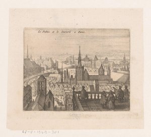 巴黎风景
Le Pallais et le lourure a Paris（作品标题）
七幅法国风景和城市景观（系列标题） 作者 马修梅里安（一）